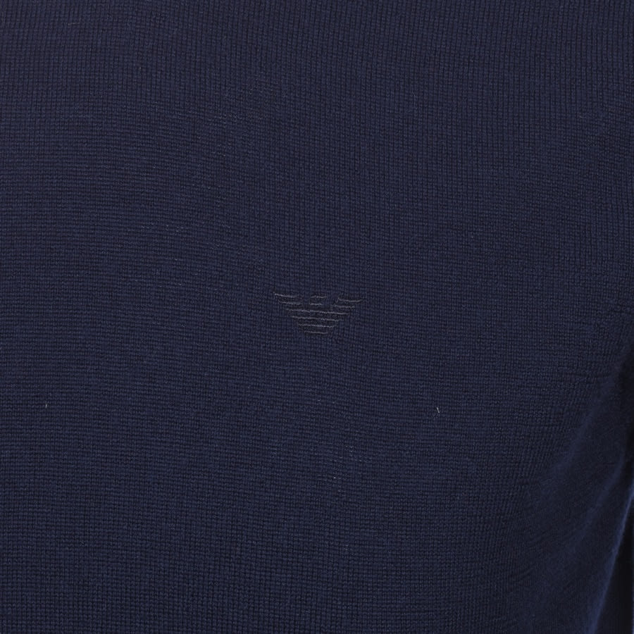 Alternative Image for ProductEmporio Armani Crew Neck Logo Knit Jumper Navy3